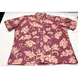 Maui Sunset Hawaiian Short Sleeve shirt 3x Made In Hawaii Single Stitch Vintage
